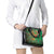 Mauritania Shoulder Handbag with Green Tie Dye Camel and Crescent Moon Flag Design