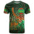 Mauritania T Shirt with Green Tie Dye Camel and Crescent Moon Flag Design
