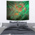 Mauritania Tapestry with Green Tie Dye Camel and Crescent Moon Flag Design