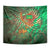 Mauritania Tapestry with Green Tie Dye Camel and Crescent Moon Flag Design