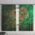Mauritania Window Curtain with Green Tie Dye Camel and Crescent Moon Flag Design