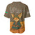 Mauritania Baseball Jersey with Cute Fennec Fox and Arabic Calligraphy Desert Design