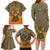 Mauritania Family Matching Long Sleeve Bodycon Dress and Hawaiian Shirt with Cute Fennec Fox and Arabic Calligraphy Desert Design