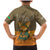 Mauritania Family Matching Mermaid Dress and Hawaiian Shirt with Cute Fennec Fox and Arabic Calligraphy Desert Design