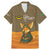 Mauritania Family Matching Mermaid Dress and Hawaiian Shirt with Cute Fennec Fox and Arabic Calligraphy Desert Design