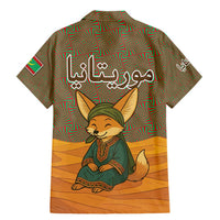 Mauritania Family Matching Mermaid Dress and Hawaiian Shirt with Cute Fennec Fox and Arabic Calligraphy Desert Design