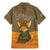 Mauritania Family Matching Mermaid Dress and Hawaiian Shirt with Cute Fennec Fox and Arabic Calligraphy Desert Design