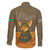 Mauritania Family Matching Short Sleeve Bodycon Dress and Hawaiian Shirt with Cute Fennec Fox and Arabic Calligraphy Desert Design