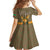 Mauritania Family Matching Summer Maxi Dress and Hawaiian Shirt with Cute Fennec Fox and Arabic Calligraphy Desert Design