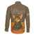 Mauritania Family Matching Summer Maxi Dress and Hawaiian Shirt with Cute Fennec Fox and Arabic Calligraphy Desert Design