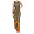 Mauritania Family Matching Tank Maxi Dress and Hawaiian Shirt with Cute Fennec Fox and Arabic Calligraphy Desert Design