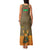 Mauritania Family Matching Tank Maxi Dress and Hawaiian Shirt with Cute Fennec Fox and Arabic Calligraphy Desert Design