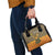 Mauritania Shoulder Handbag with Cute Fennec Fox and Arabic Calligraphy Desert Design