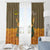 Mauritania Window Curtain with Cute Fennec Fox and Arabic Calligraphy Desert Design