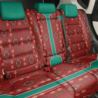 Turkmenistan Traditional Carpet Pattern Back Car Seat Cover with National Flag