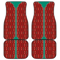 Turkmenistan Traditional Carpet Pattern Car Mats with National Flag