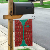 Turkmenistan Traditional Carpet Pattern Garden Flag with National Flag