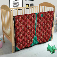 Turkmenistan Traditional Carpet Pattern Quilt with National Flag