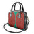 Turkmenistan Traditional Carpet Pattern Shoulder Handbag with National Flag