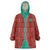 Turkmenistan Traditional Carpet Pattern Wearable Blanket Hoodie with National Flag