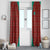 Turkmenistan Traditional Carpet Pattern Window Curtain with National Flag