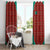 Turkmenistan Traditional Carpet Pattern Window Curtain with National Flag