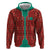 Turkmenistan Traditional Carpet Pattern Zip Hoodie with National Flag