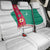 Turkmenistan Flag Back Car Seat Cover with National Emblem and Carpet Stripe Design