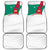 Turkmenistan Flag Car Mats with National Emblem and Carpet Stripe Design