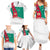 Turkmenistan Flag Family Matching Summer Maxi Dress and Hawaiian Shirt with National Emblem and Carpet Stripe Design