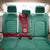 Turkmenistan National Symbols Back Car Seat Cover with Crescent Moon, Stars, and Traditional Carpet Pattern Design