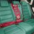 Turkmenistan National Symbols Back Car Seat Cover with Crescent Moon, Stars, and Traditional Carpet Pattern Design