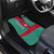 Turkmenistan National Symbols Car Mats with Crescent Moon, Stars, and Traditional Carpet Pattern Design