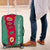 Turkmenistan National Symbols Luggage Cover with Crescent Moon, Stars, and Traditional Carpet Pattern Design