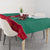 Turkmenistan National Symbols Tablecloth with Crescent Moon, Stars, and Traditional Carpet Pattern Design