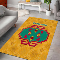 Turkmenistan Traditional Carpet Motif Area Rug with Ethnic Pattern Design
