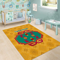 Turkmenistan Traditional Carpet Motif Area Rug with Ethnic Pattern Design