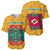 Turkmenistan Traditional Carpet Motif Baseball Jersey with Ethnic Pattern Design