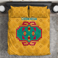Turkmenistan Traditional Carpet Motif Bedding Set with Ethnic Pattern Design