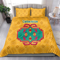 Turkmenistan Traditional Carpet Motif Bedding Set with Ethnic Pattern Design