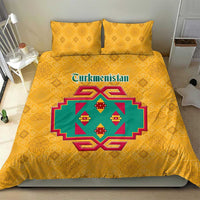 Turkmenistan Traditional Carpet Motif Bedding Set with Ethnic Pattern Design