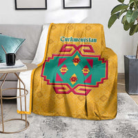 Turkmenistan Traditional Carpet Motif Blanket with Ethnic Pattern Design