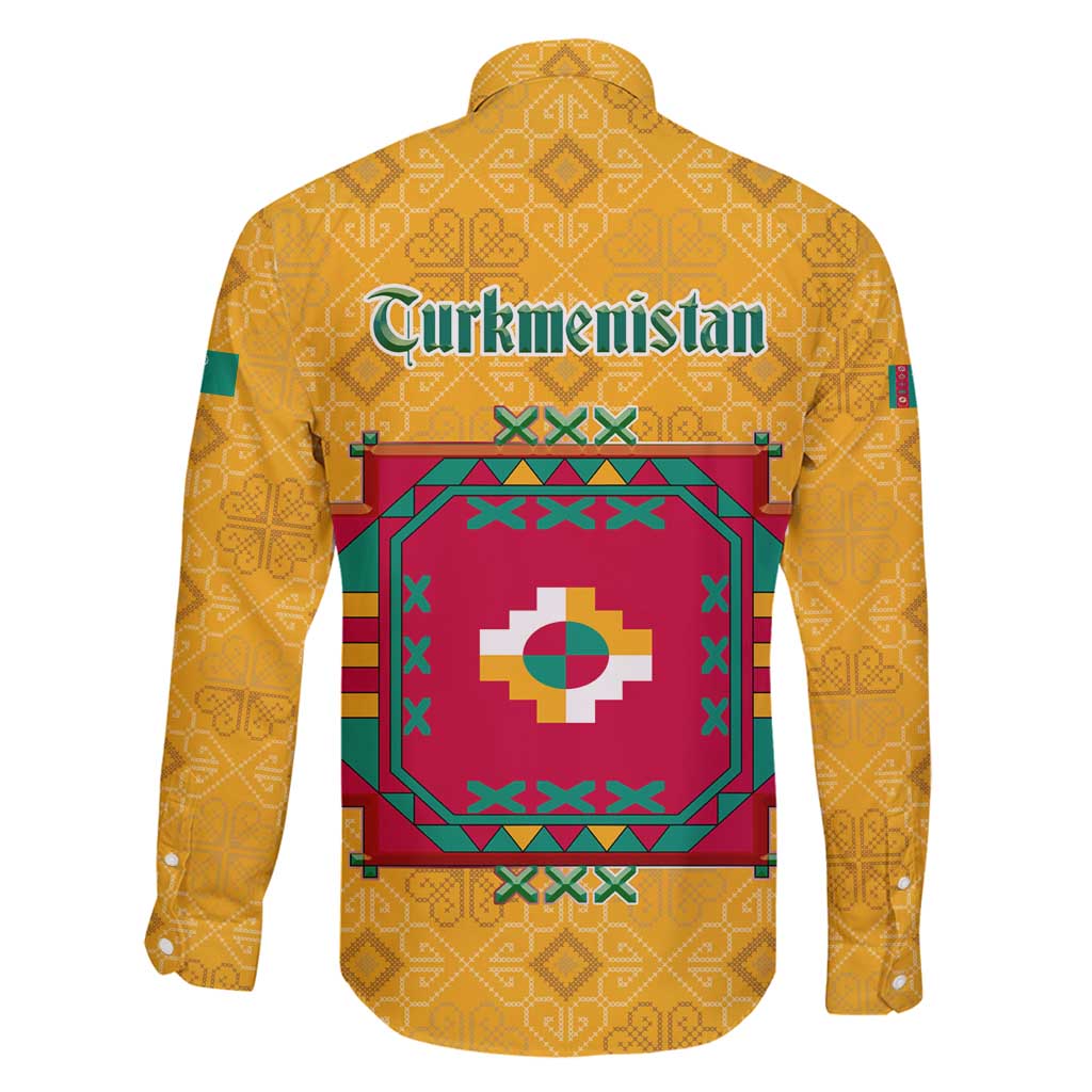 Turkmenistan Traditional Carpet Motif Family Matching Puletasi and Hawaiian Shirt with Ethnic Pattern Design