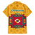 Turkmenistan Traditional Carpet Motif Family Matching Summer Maxi Dress and Hawaiian Shirt with Ethnic Pattern Design