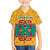 Turkmenistan Traditional Carpet Motif Family Matching Summer Maxi Dress and Hawaiian Shirt with Ethnic Pattern Design