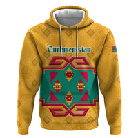 Turkmenistan Traditional Carpet Motif Hoodie with Ethnic Pattern Design