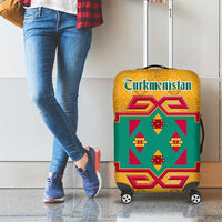 Turkmenistan Traditional Carpet Motif Luggage Cover with Ethnic Pattern Design