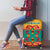 Turkmenistan Traditional Carpet Motif Luggage Cover with Ethnic Pattern Design