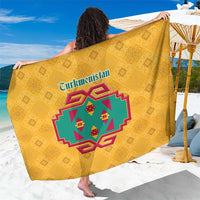 Turkmenistan Traditional Carpet Motif Sarong with Ethnic Pattern Design