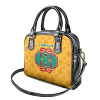 Turkmenistan Traditional Carpet Motif Shoulder Handbag with Ethnic Pattern Design